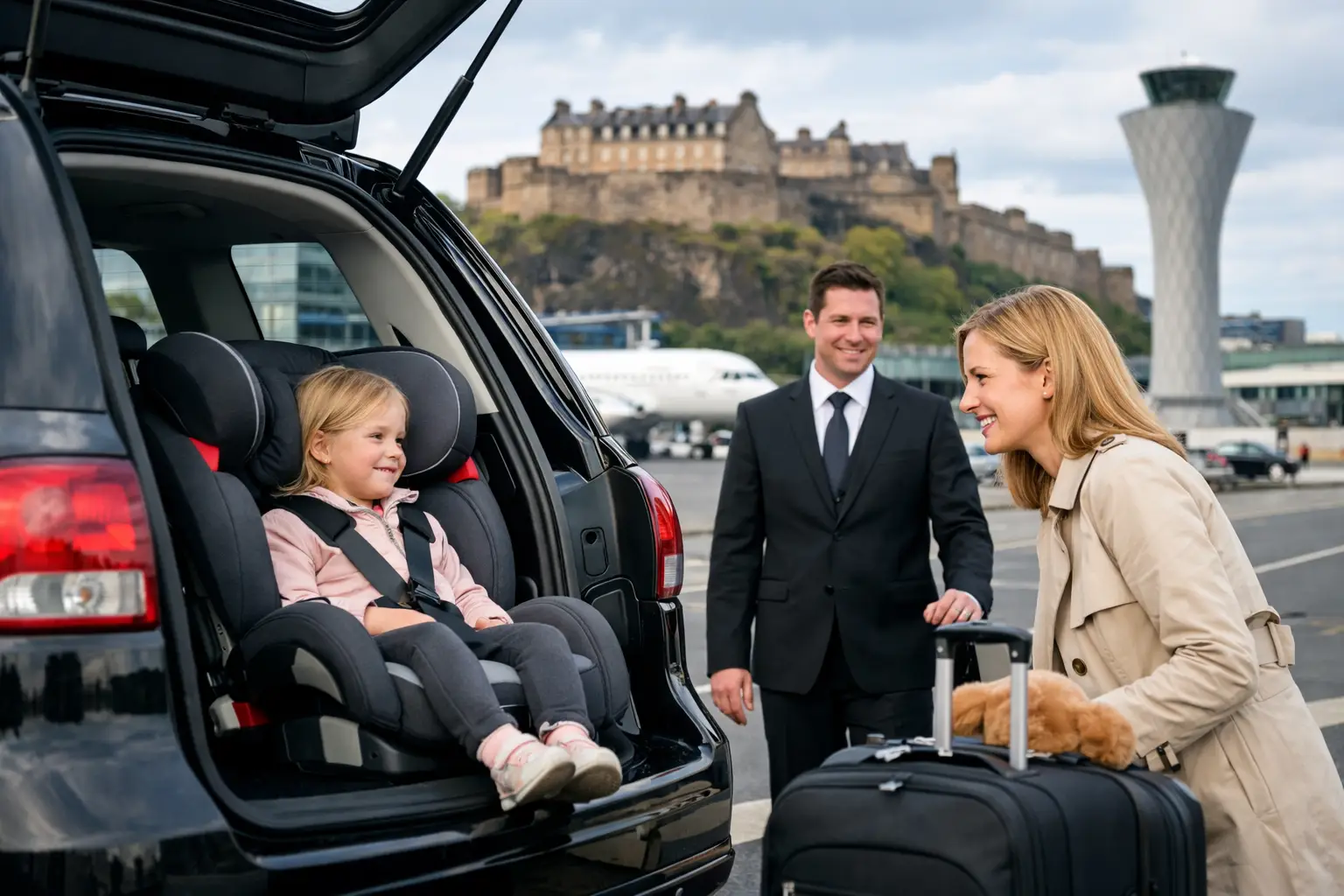 Airport Transfer With Child Seats in Edinburgh