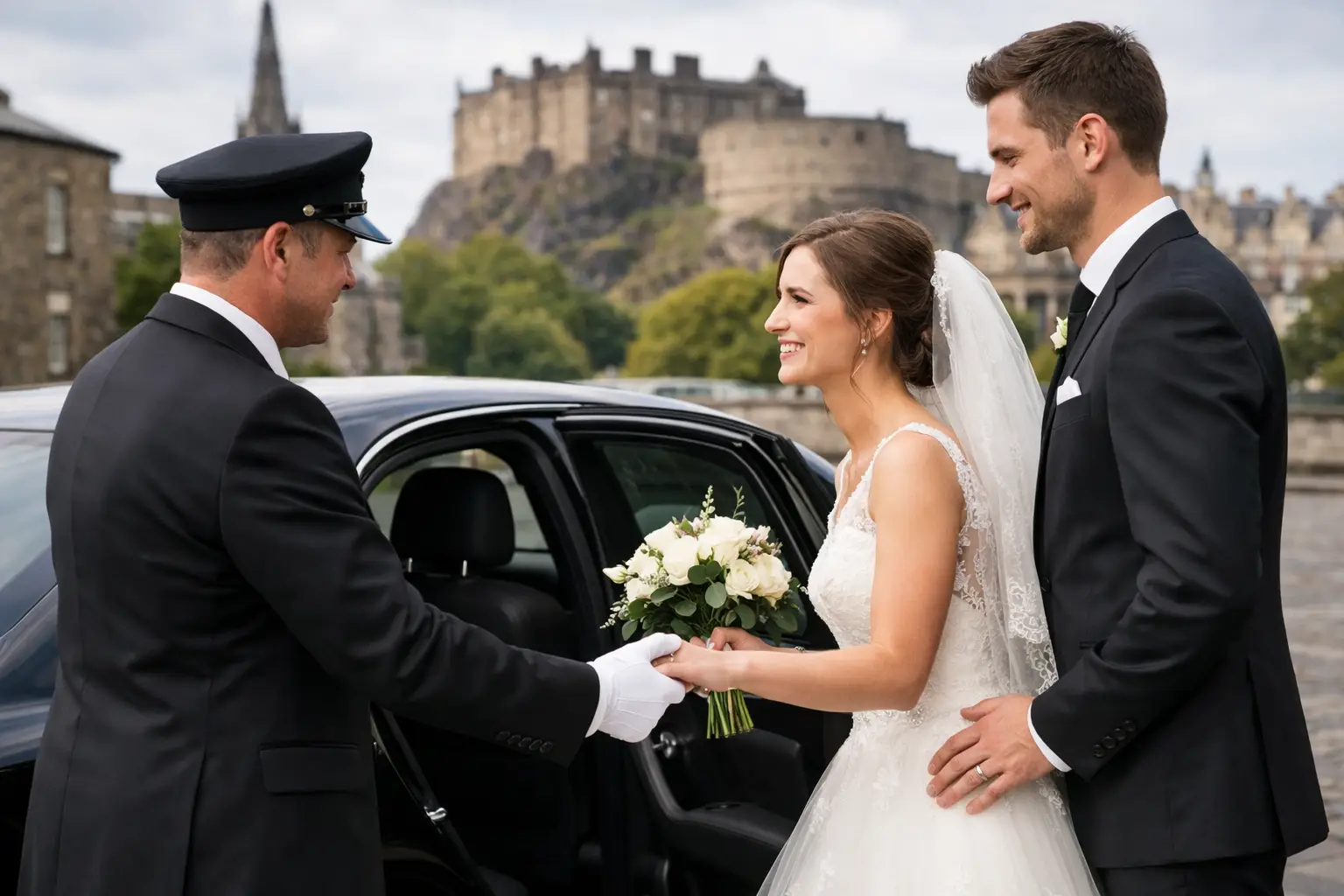 Chauffeur Service for Weddings in Edinburgh
